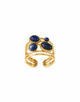 Mehrreihiger Ring mit Naturstein