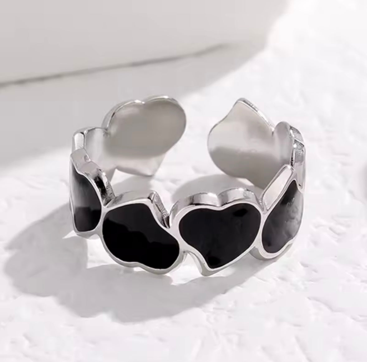Love - Verstellbarer Ring aus Edelstahl