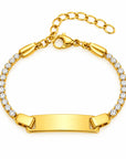 Gravierbares Baby/Kinderarmband mit Zirkonsteinen