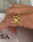 Shell - Verstellbarer Edelstahl Ring