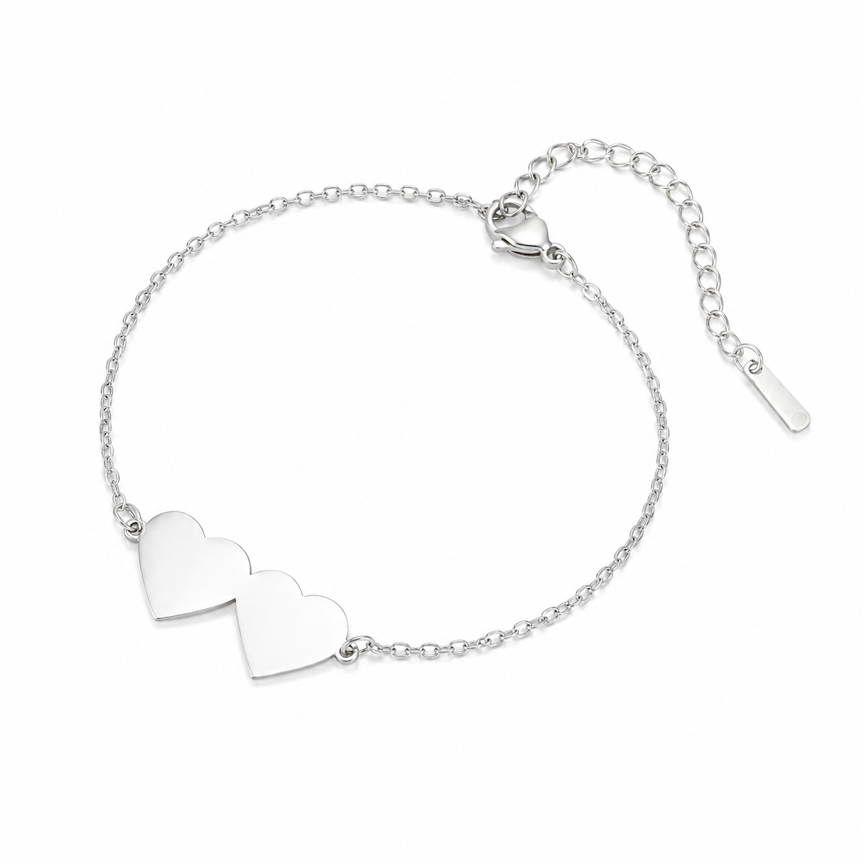 Doppelherz Armband|Gravur