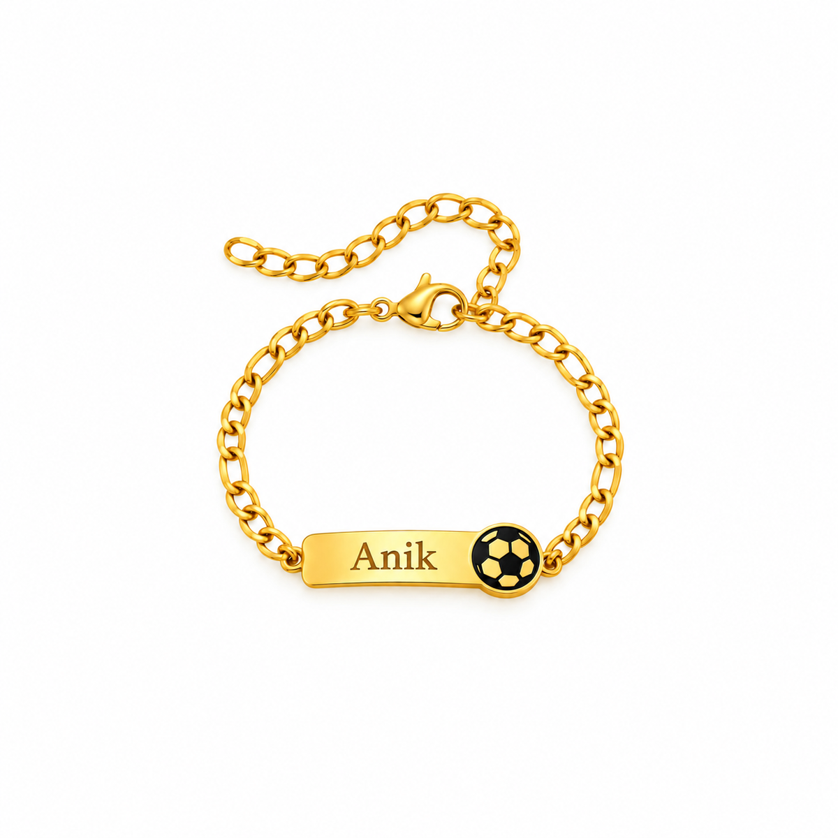 Gravierbares Baby/Kinderarmband mit Fussball