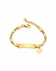 Gravierbares Baby/Kind Armband mit Herz Anhänger