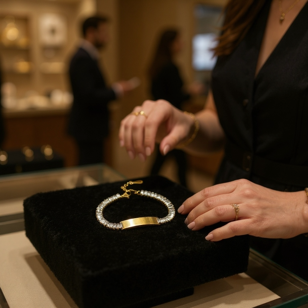 Gravur-Armband|Edelstahl|Zirkon