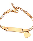 Baby/Kind Gravur Armband|Edelstahl|Herz Anhänger