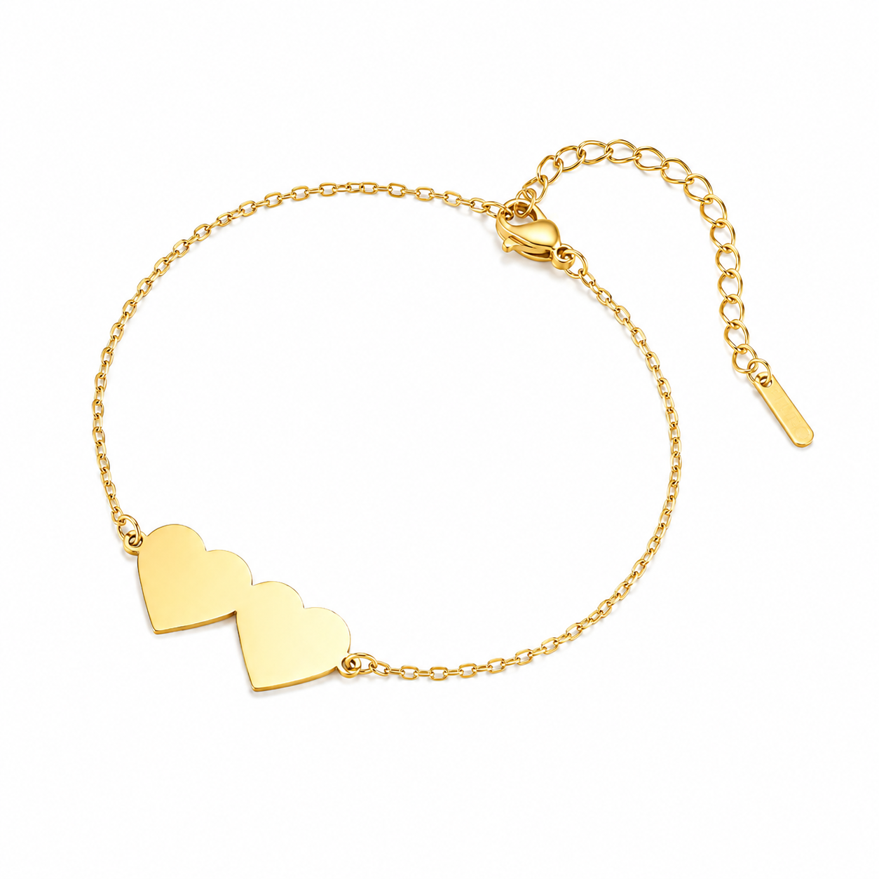 Doppelherz Armband|Gravur