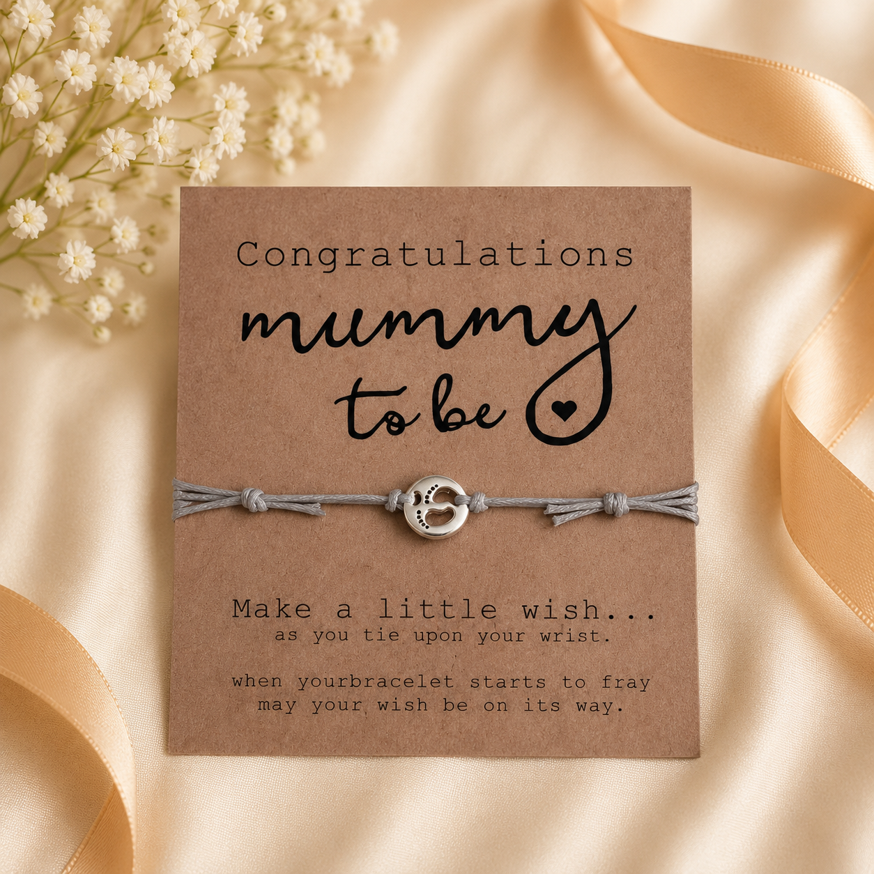 Mommy to Be|Armband mit Botschaftskarte