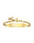 Gravierbares Baby/Kind Armband mit Herzausschnitt