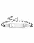 Gravierbares Baby/Kind Armband mit Herzausschnitt