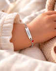 Gravierbares Baby/Kind Armband mit rotem Herz
