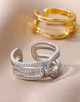 Doppellagiger Zirkonring