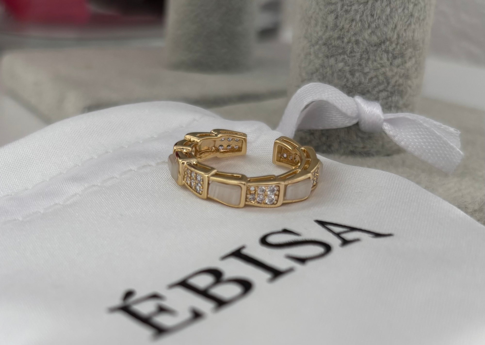 Solara - 14K vergoldeter Ring mit Zirkon