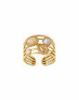 Mehrreihiger Ring mit Naturstein