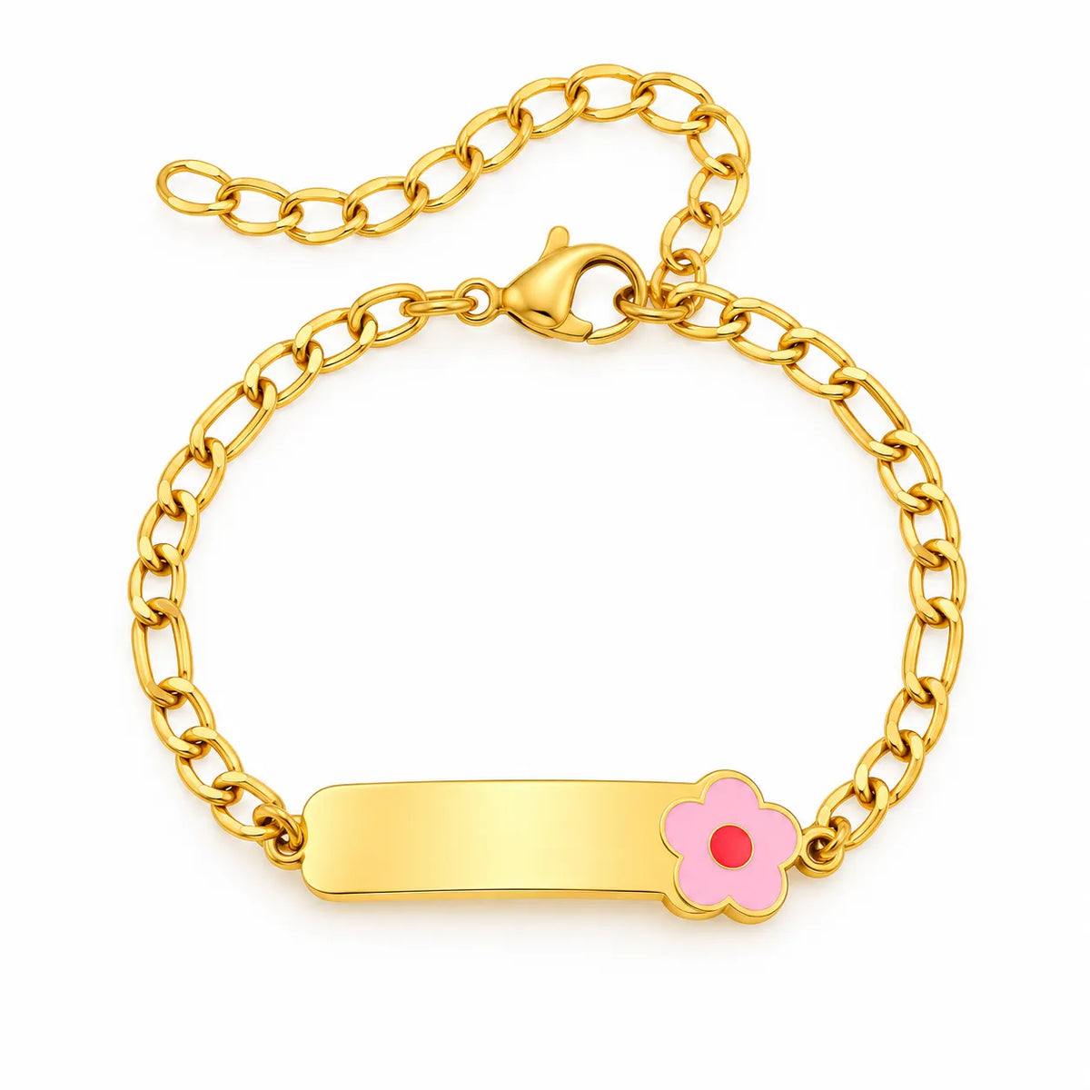 Gravierbares Baby/Kinderarmband mit Blume