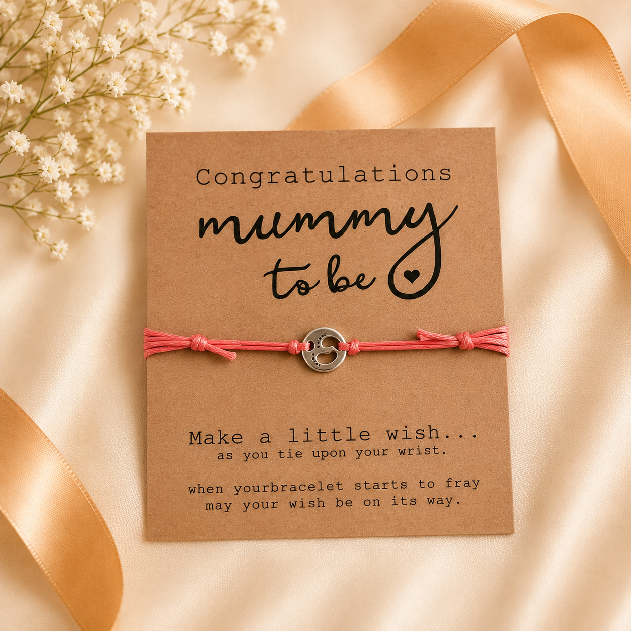 Mommy to Be|Armband mit Botschaftskarte