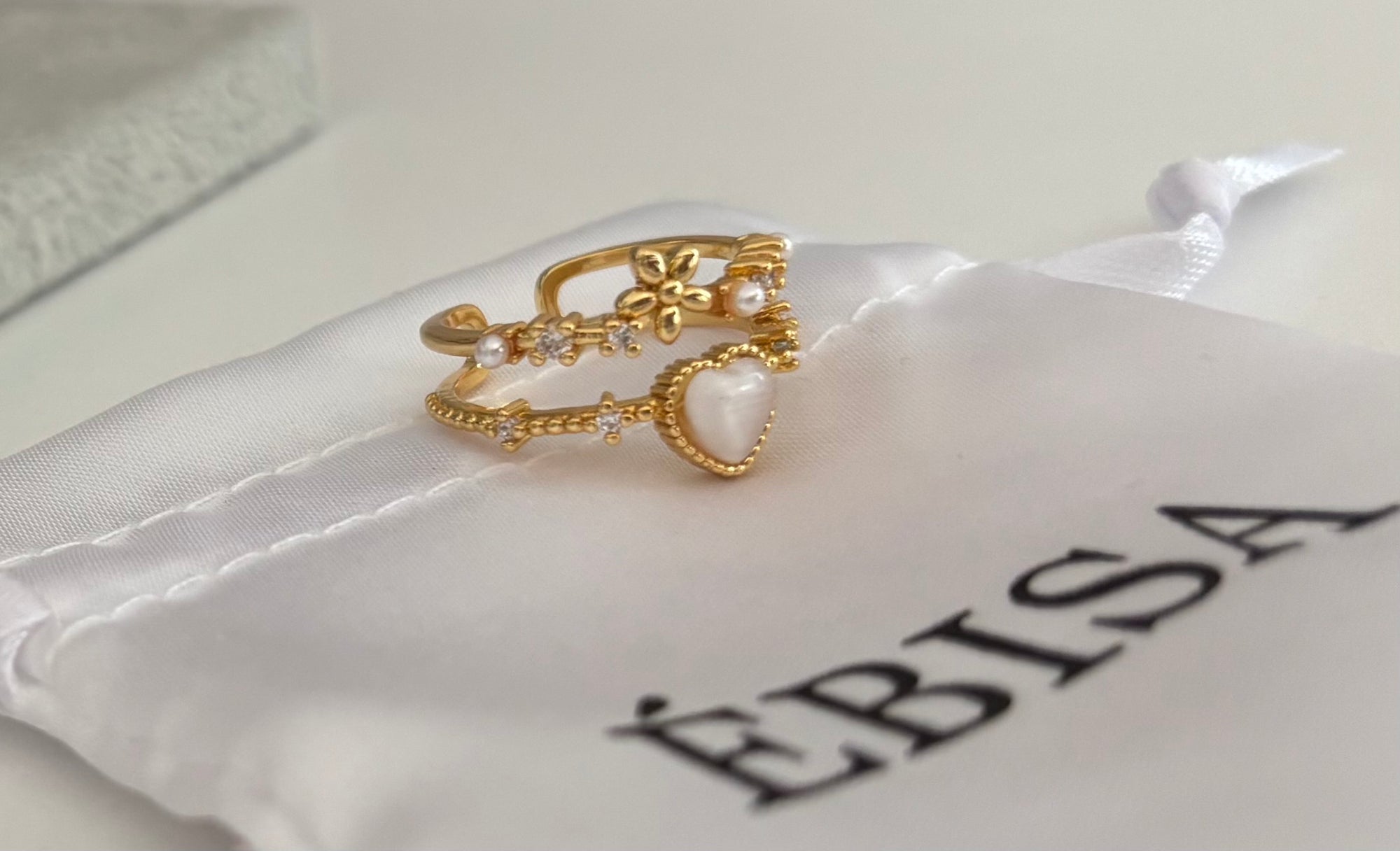 Fiora - 14K vergoldeter Ring mit Zirkon