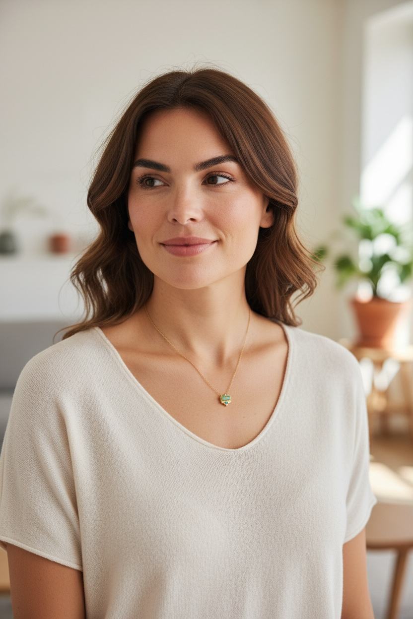 Helia - Halskette|Naturstein| Edelstahl