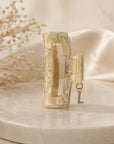 Personalisierbare Beige Pearl Haarklammer