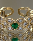 Diamantflair Ring 14K vergoldet