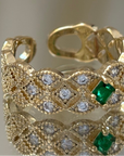 Diamantflair Ring 14K vergoldet