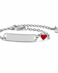 Gravierbares Baby/Kind Armband mit rotem Herz