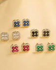 Clover Ohrringe 18K vergoldet