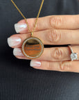Diamonds Gravur Halskette rund